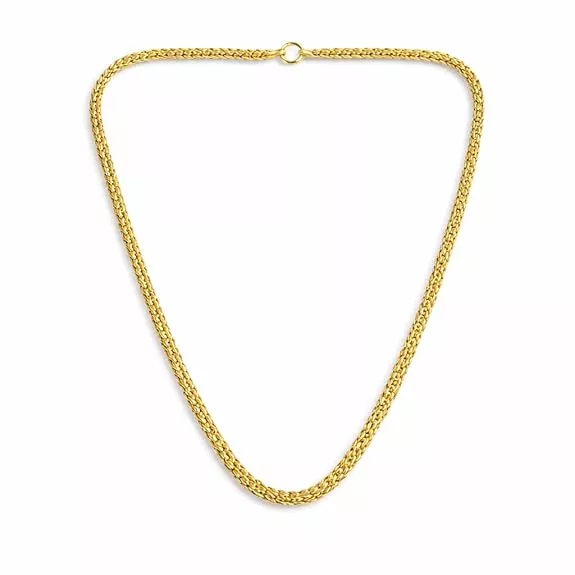 Impon Gold Plated Double Rope Chain Necklace for Men & Women | Thick Twisted Design Gold Finish Chain | Premium Daily Wear Jewelry