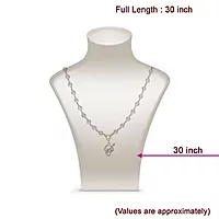 Silver Sphatika Mala with Om Pendant