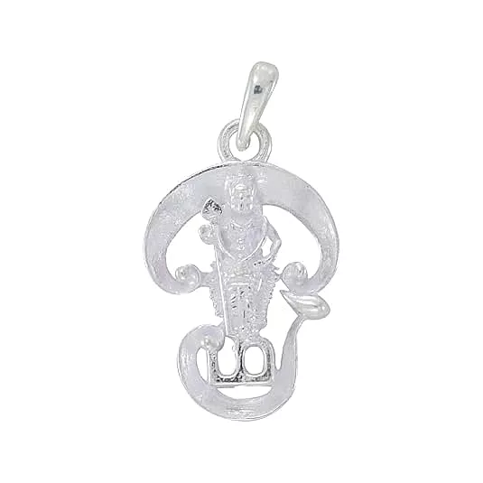925 Sterling Silver Lord Murugan and Kartikeya Vel Pendant for Men & Women