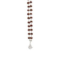 925 Silver Tied Rudraksha Mala Ruthratcham |Arch Ayyappan Pendant Silver ,Certified