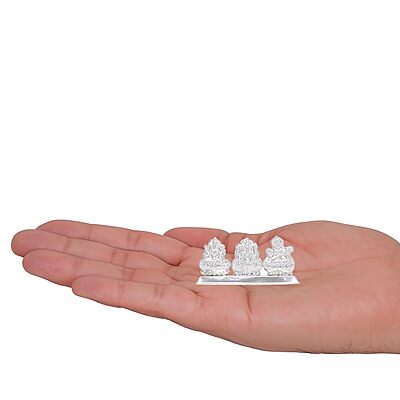 Silver Lord Saraswathi,Ganesh,Lakshmi Idol Silver Lord Saraswathi,Ganesh,Lakshmi Idol