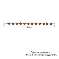 Silver Capped Rudraksha Bracelet