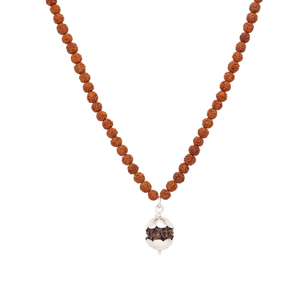 Rudraksha Mala/Chain with Rudraksha Pendent/Dollar