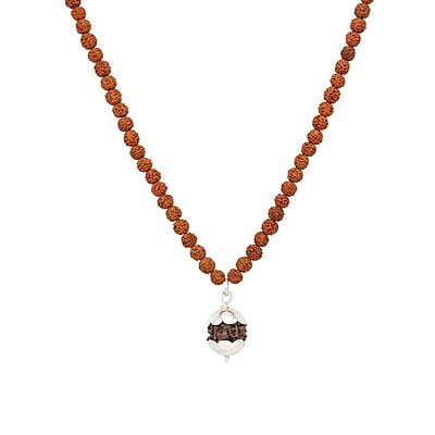 Rudraksha Mala/Chain with Rudraksha Pendent/Dollar