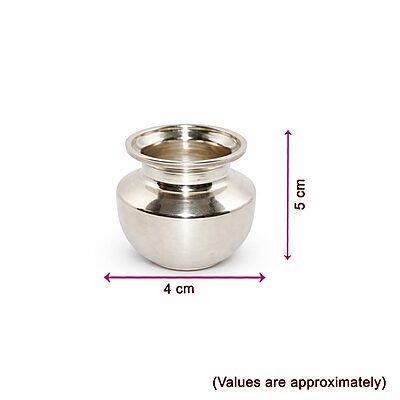 Pure Sterling Silver Kalash – Traditional Pooja Vessel for Holy Water & Ritual Use