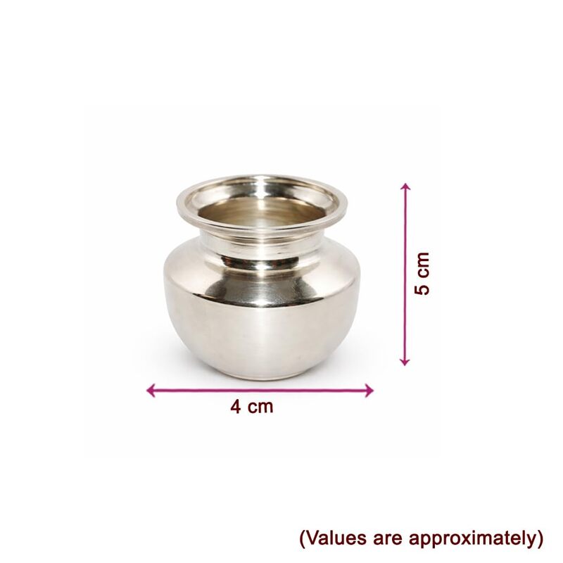 Pure Sterling Silver Kalash – Traditional Pooja Vessel for Holy Water & Ritual Use