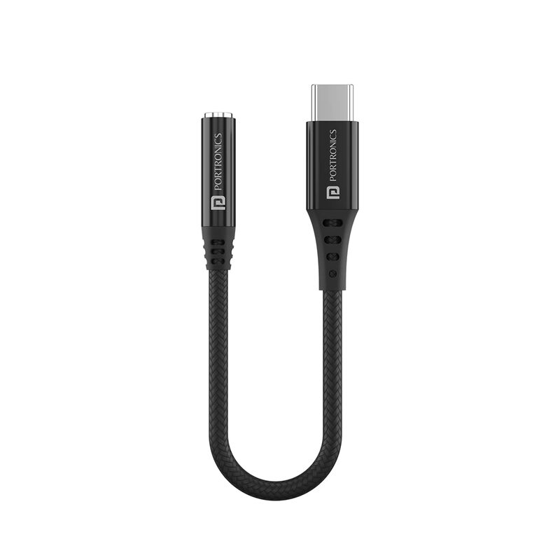 Portronics iKonnect C USB-C to 3.5mm AUX Adapter – Audio Extension Connector