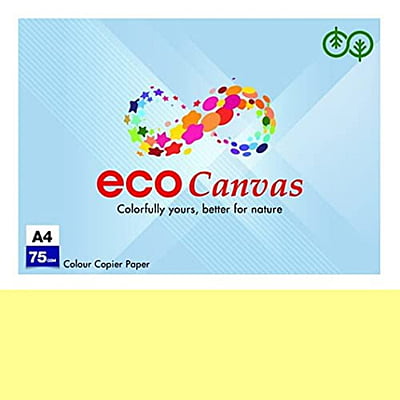 JK Eco Canvas  Paper A4 75 Yellow