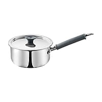 Borosil Cookfresh Tri-ply Stainless Steel Sauce Pan with Lid, Induction Friendly Tea Pan, 1.5 L, 16 cm Dia