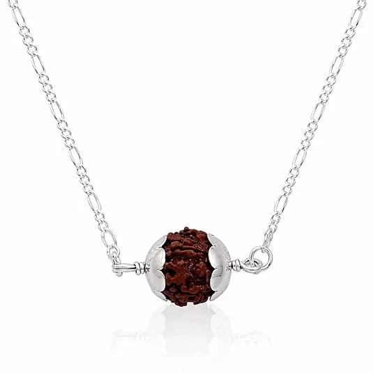 Sterling Silver Chain with Sacred Rudraksha Pendant