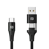 Portronics Konnect J4 USB A + Type C to Type C Cable