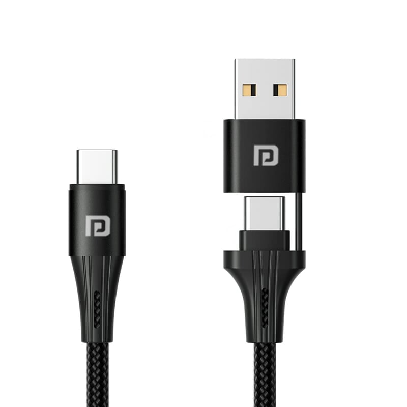 Portronics Konnect J4 USB A + Type C to Type C Cable