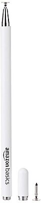Stylus Pen for Android & iOS All Touchscreen Devices | Fine Point Disc Tip|Lightweight Metal Body with Magnetic Cover - White Stylus Pen for Android & iOS All Touchscreen Devices | Fine Point Disc Tip|Lightweight Metal Body with Magnetic Cover - White