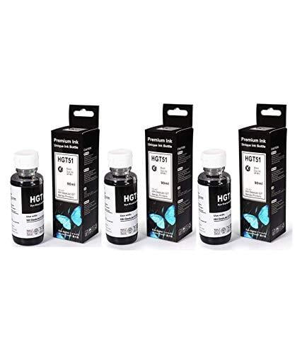 Compatible Ink for HP GT Series 310 315 319 419 5810 5820 5821 Ink Tank Printer (Cap Easy to Use Just Insert & It Will Automatically Fill/Shut) 3 Black Bottle 90ml Compatible Ink for HP GT Series 310 315 319 419 5810 5820 5821 Ink Tank Printer (Cap Easy to Use Just Insert & It Will Automatically Fill/Shut) 3 Black Bottle 90ml