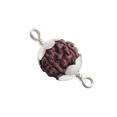 Rudraksha Pendant/Sterling Silver Caped Pendant Rudraksha Pendant/Sterling Silver Caped Pendant
