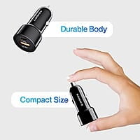 Ambrane 38W Fast Car Charger with Dual Output, Quick Charge 3.0 RAAP C38 A