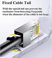 uPort CAT7 Connector – Shielded RJ45 Plug offers high-speed data transmission with enhanced shielding for reduced interference. Ideal for networking applications requiring reliable performance.
