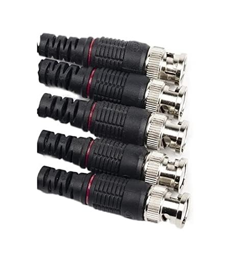 BNC Male Plug Pin Solderless Straight Video Adapter BNC Connector for CCTV