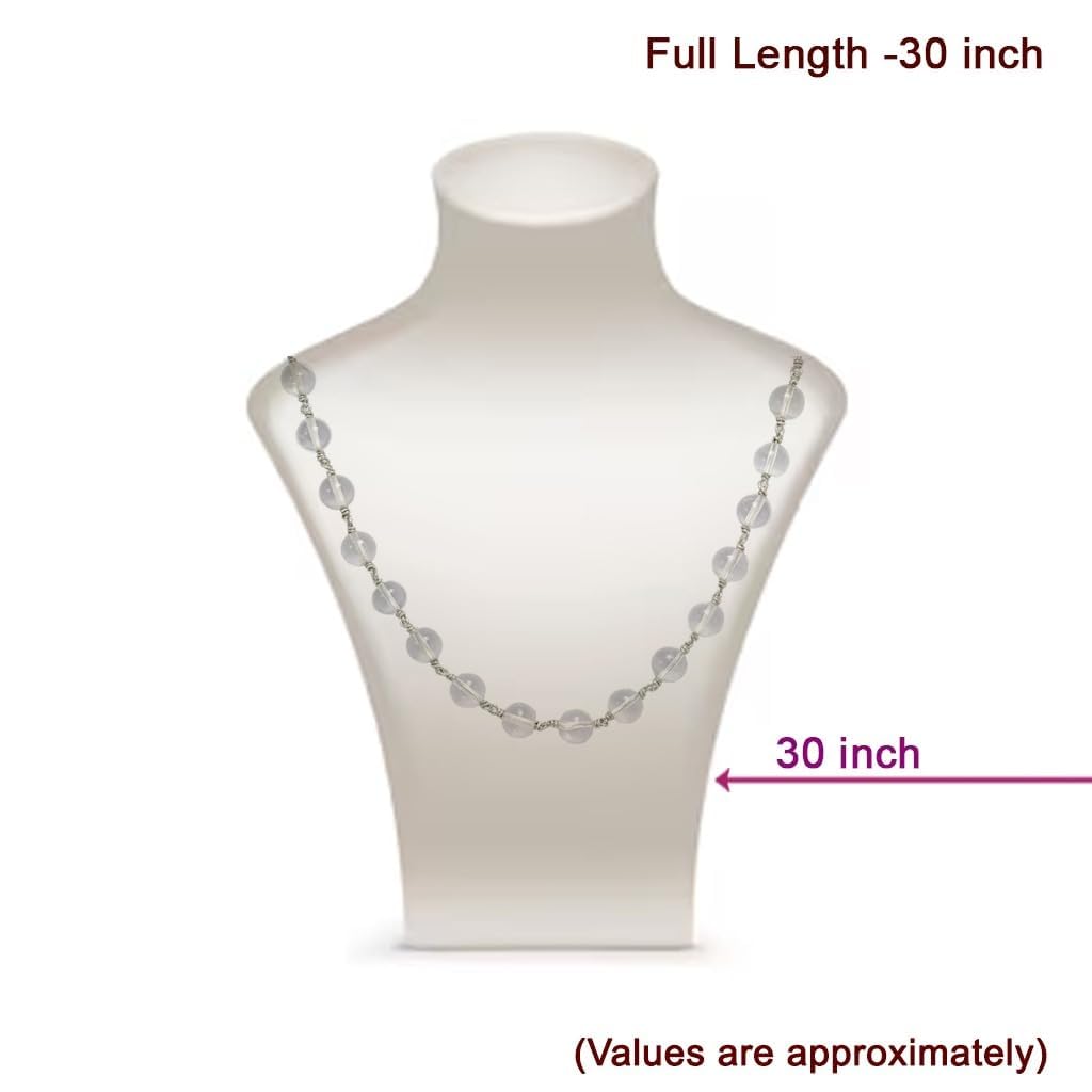Pure Silver Sphatik mala Crystal Jaap Mala for Pooja Pure Silver Sphatik mala Crystal Jaap Mala for Pooja