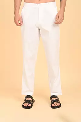 Men's Ethnic Trouser - White