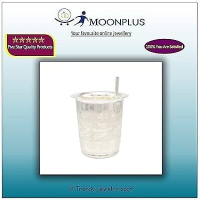 Silver Tumbler , Glass with straw