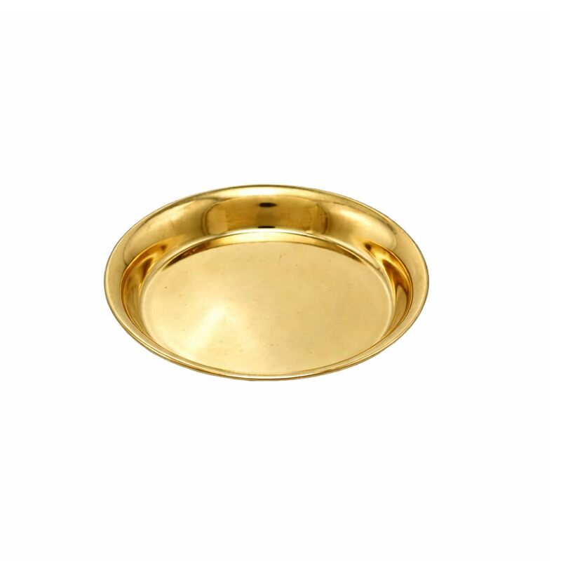 Brass Small Plain Thali Thattu for Mandir Pooja