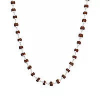 925 Sterling Silver Rudraksha Mala Panch Mukhi 5 Mukhi Five Face 54 Beads