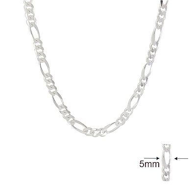 Sterling Silver Men's Figaro Chain