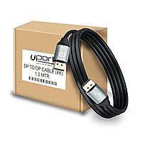 Uport 15M DP to DP Cable 4K features a durable metal connector for reliable performance. Ideal for high-resolution displays, it supports 4K video output, ensuring crisp visuals and vibrant colors.