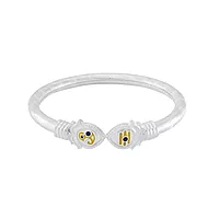Silver Handmade Adjustable Vel Kada for Men Sterling Silver Murugan Inspired Bracelet