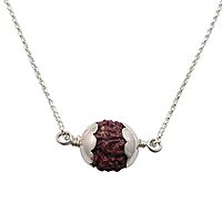 Rudraksha Pendant/Sterling Silver Caped Pendant
