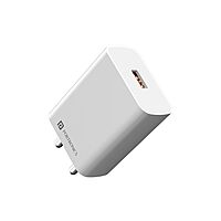 Portronics 1963 Adapto ONE PRO Charger – 3A MACH Charger | Single USB Port | Type-C Cable| White