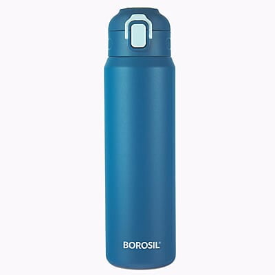 Borosil Aquasport 800 ml Stainless Steel Insulated Water Bottle | Double Wall Vaccum Insulated, Flask | 10 Hours Hot & Cold | Bottle for Office, Gym, School | 1 Year Warranty