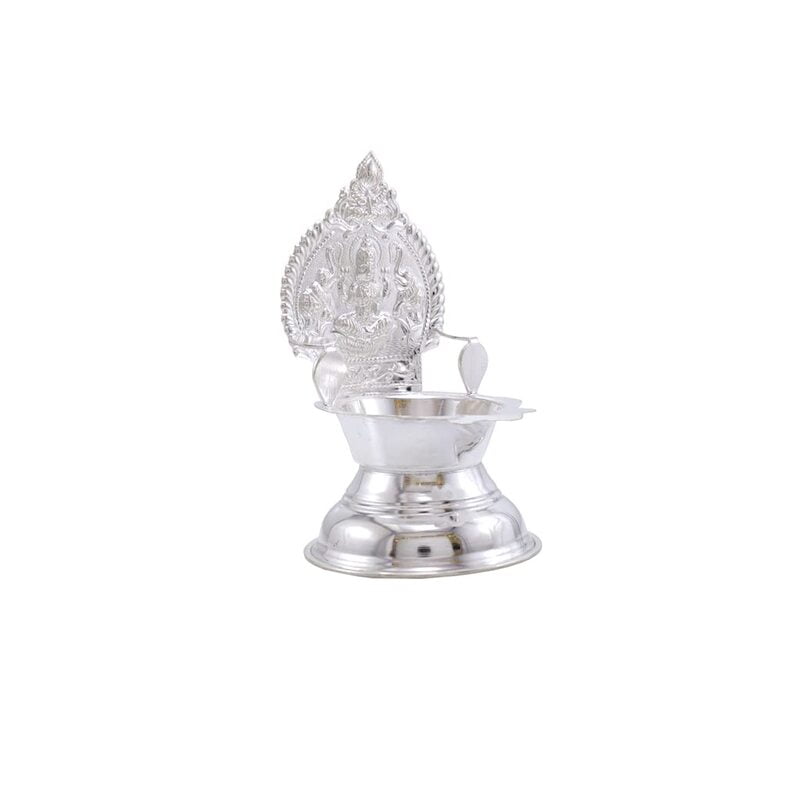 Silver Kamakshi Deepa, Traditional Diya, 48g