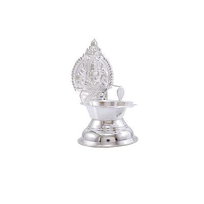 Silver Kamakshi Deepa, Traditional Diya,70g