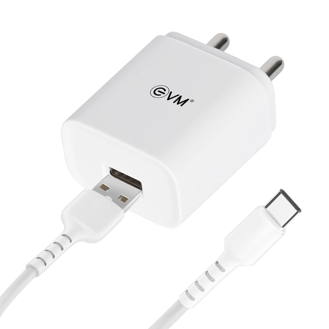 EVM CH-02 12W Charger with cable - White