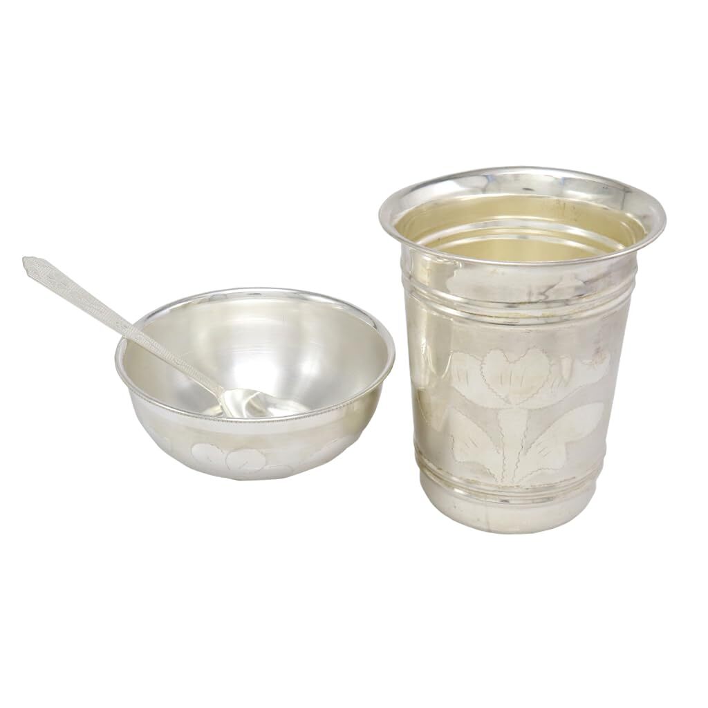 Silver Bowl,Spoon and Tumbler