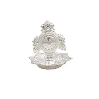 Sterling Silver Chakra Incense Holder | Chandi Chakram Pooja Dhoop Stand