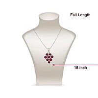 Sterling Silver Chain with Red Stone Pendent