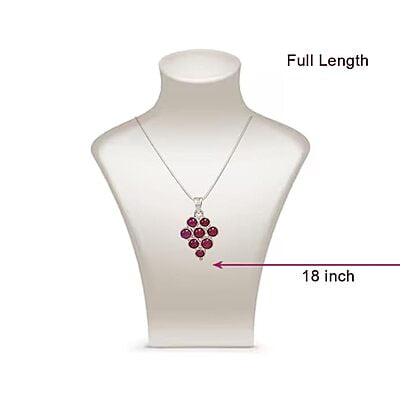 Sterling Silver Chain with Red Stone Pendent Sterling Silver Chain with Red Stone Pendent