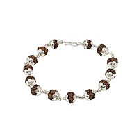 Silver Capped Rudraksha Bracelet