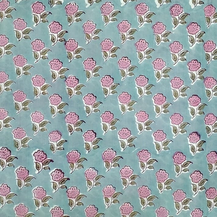 Sanganeri Handblock Cotton Fabric #42