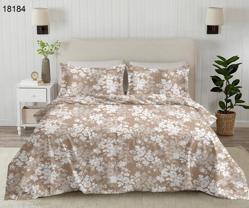 Rose Garden: The Toffee Heirloom | 100% Premium Cotton King Size Bedsheet