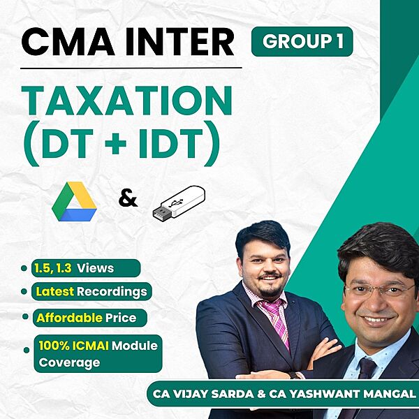 CMA Inter Taxation (Group 1) By CA Yashvant Mangal and CA Vijay Sarda