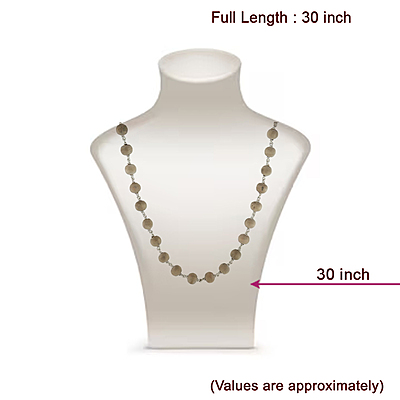 Silver Thulasi Mala 925 - 8mm, 30 Inches, 54 Beads