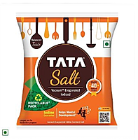 Tata Salt Vacuum Evaporated Iodised Edible Common Salt, 1 kg Pouch