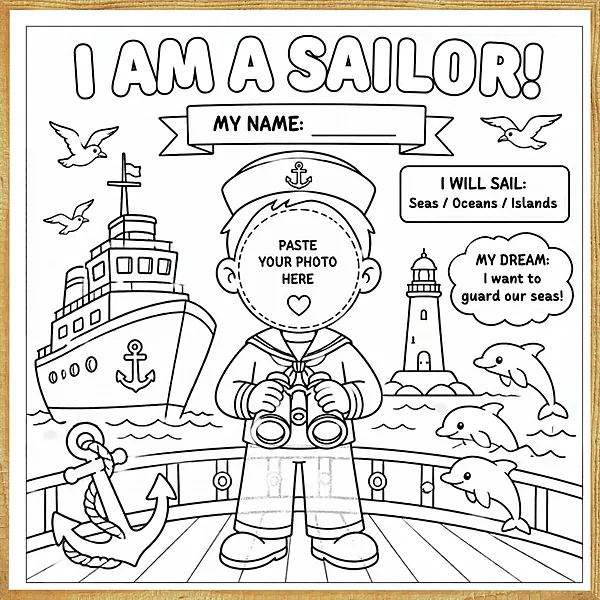 I Am a Sailor – Colour & Frame Kit