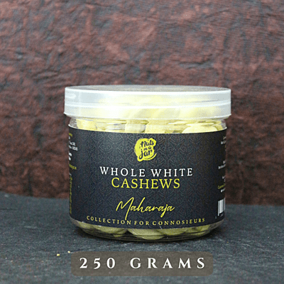Nuts in a Jar Maharaja Whole White Cashews 250 Grams