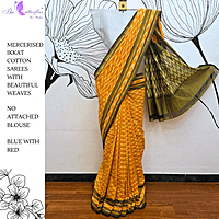 IKKAT  MERCERISED  COTTON SAREE   BGHSDIC23318