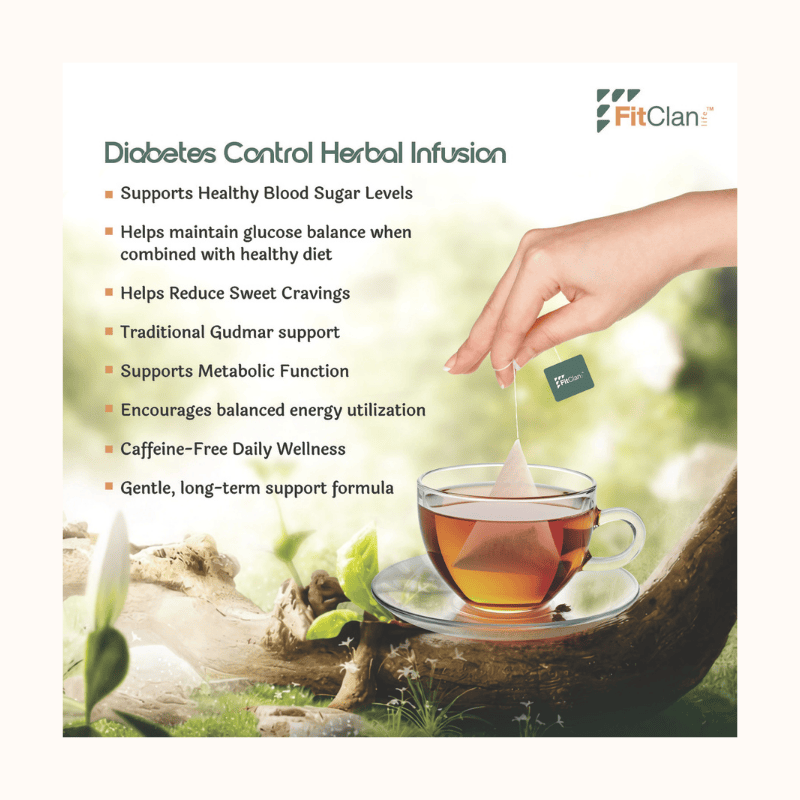 Diabetes Control Herbal Tea | Ayurvedic Sugar Balance Tea with Gudmar & Vijaysar